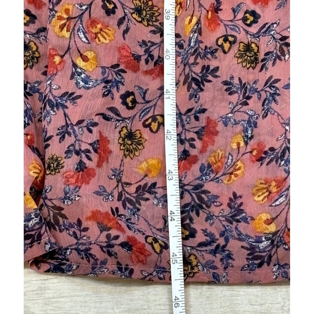 Fig & Flower Floral Tiered‎ Patchwork Boho Smocked Maxi Dress S Cottage Peasant - Picture 12 of 14